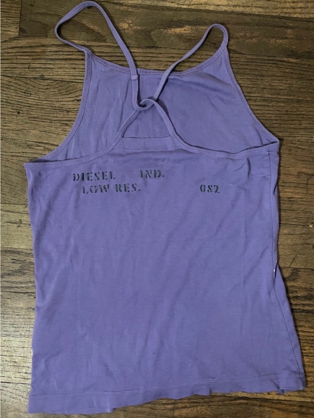 Diesel Purple Tank Top Spaghetti Strap Small Vintage Casual Comfy Y2K Streetwear